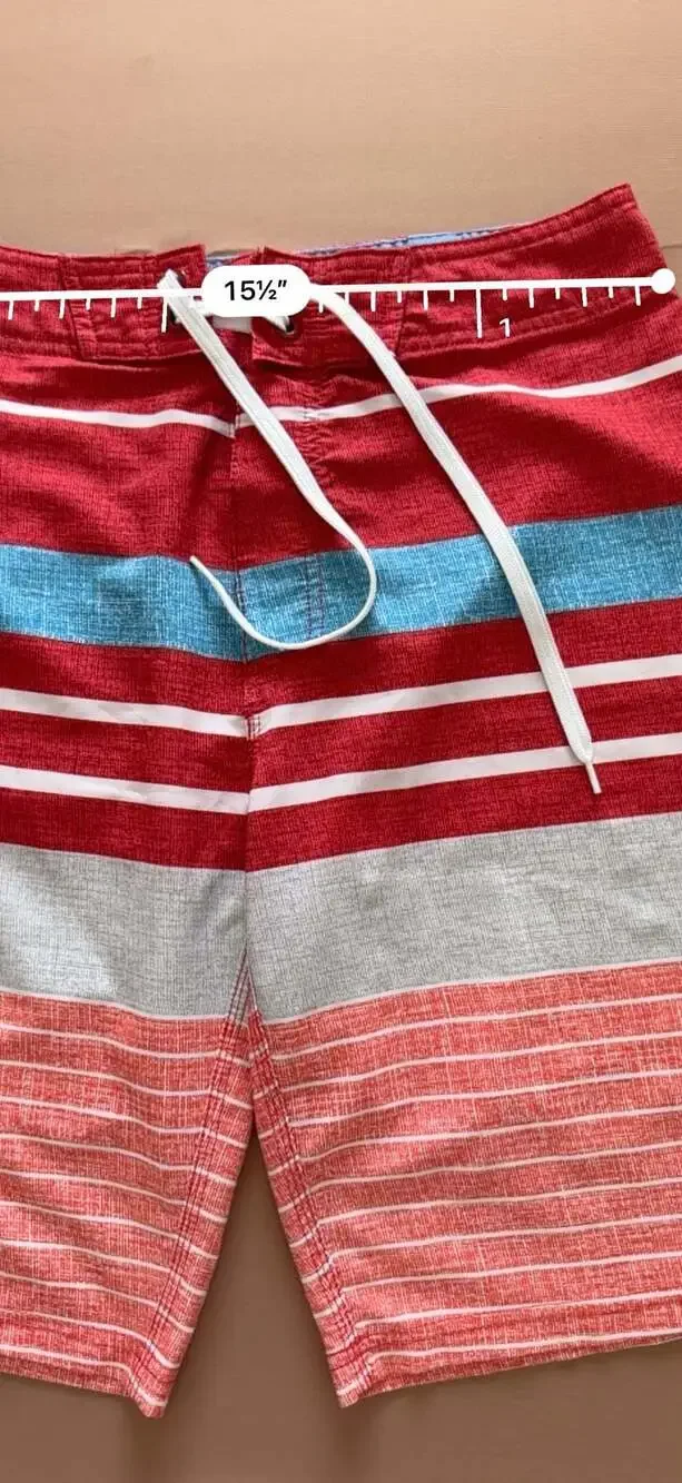 Old Navy California Men's Striped Boardshorts Swim Trunks Size 28